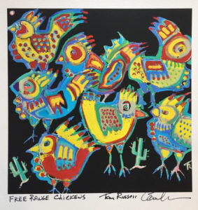 Free Range Chickens print by Tom Russell